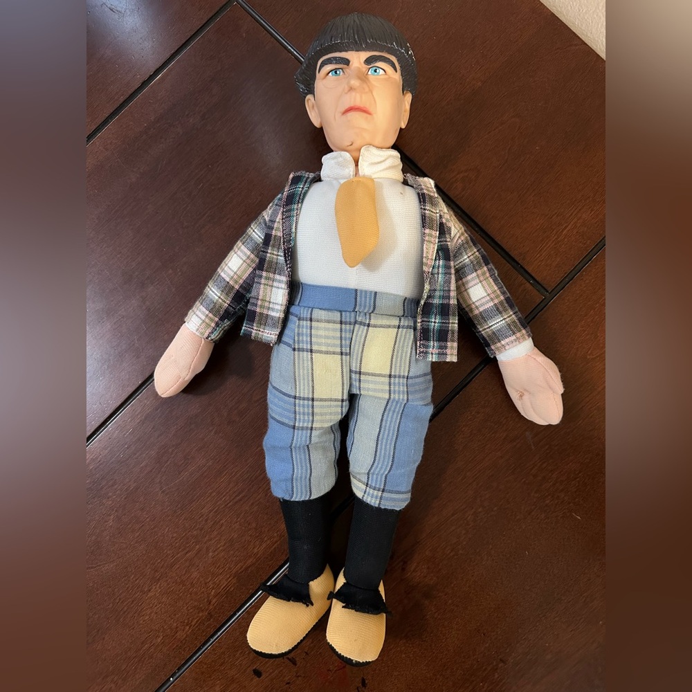 Vintage 1999 Play by Play The Three Stooges Figure Doll Moe Toy 14" Tall